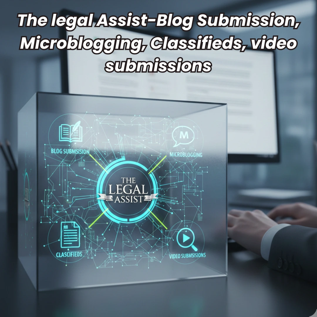 The legal Assist--Blog Submission, Microblogging, Classifieds, video submissions
