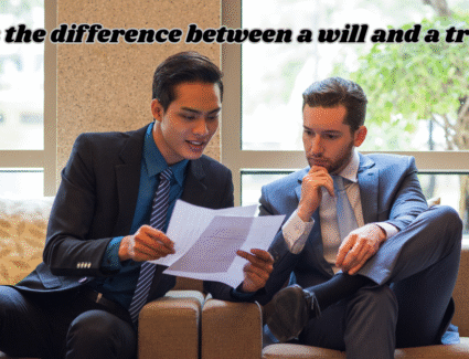 What is the difference between a will and a trust 1(F)